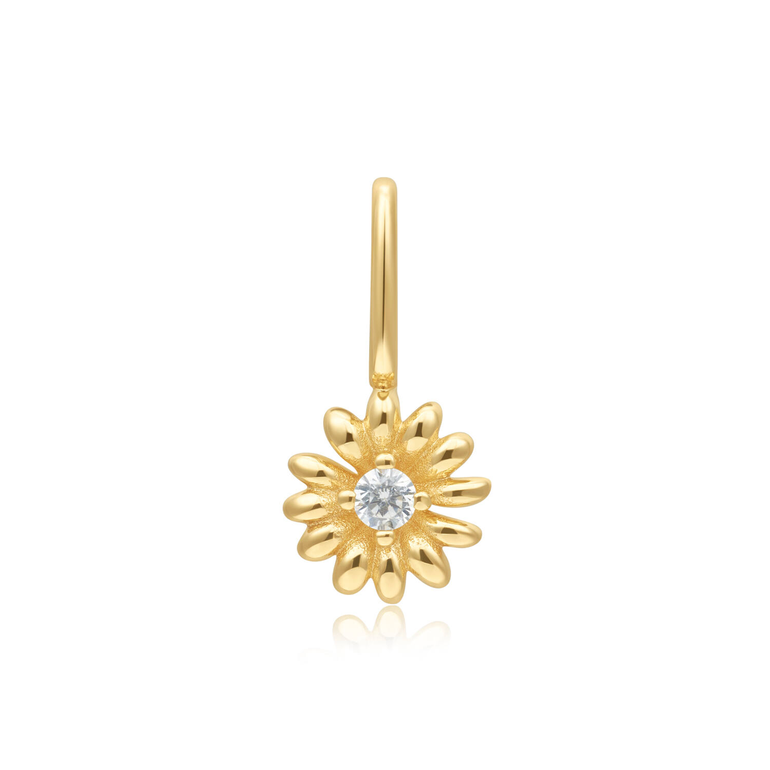  Pop Charms - Hangers - Zilver / 14kt GP - Zirkonia - 1cm